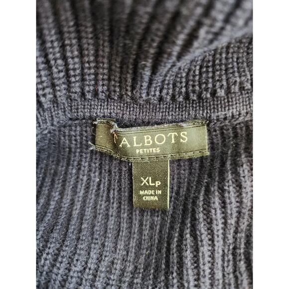 Talbots XL Petite Navy Cotton/Modial Bell Sleeve Sweater - Picture 5 of 6